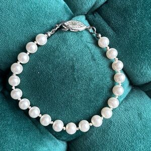 Faux pearl bracelet
